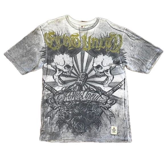 Y2K Ecko Unlimited Eternal Angst AOP T shirt - Picture 1 of 4